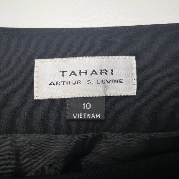 Tahari Arthur S. Levine Ladies Size 10 Navy Lined Side Zip Skirt - Picture 3 of 8